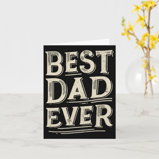 Beste vader aller tijden van dochter zoon verjaard kaart (Gele Bloem)