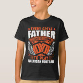 Beste vader Amerikaans Football T-shirt (Voorkant)