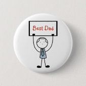 "Beste vader" Badge/Pin/Button Ronde Button 5,7 Cm (Voorkant)