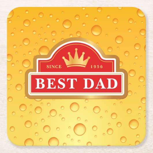 Beste vader Beer Mat Kartonnen Onderzetters (Voorkant)