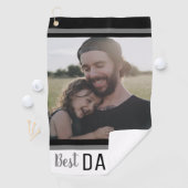 Beste vader, beste papieren foto van zwart-wit golfhanddoek (Insitu)