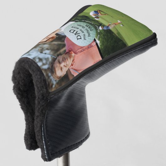 Beste vader beter dan Par Photo Collage Putter Golfheadcover (3/4 voorkant)