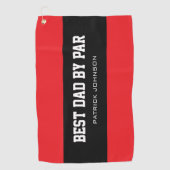Beste vader bij uitstek vaderdag cadeau golfhanddoek (Voorkant)