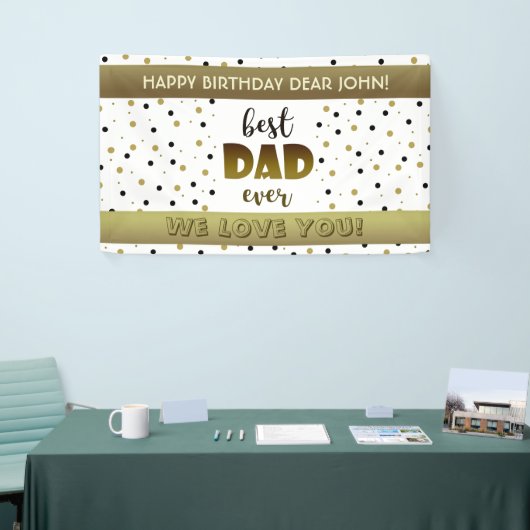 Beste vader Birthday Spandoek (Beurs)