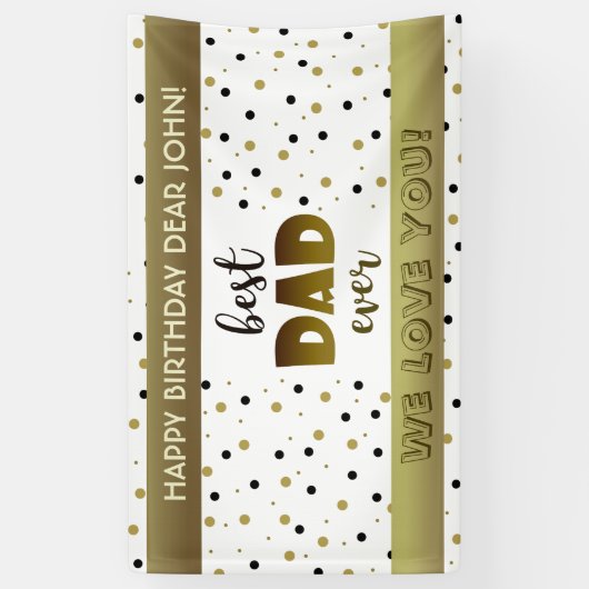 Beste vader Birthday Spandoek (Verticaal)