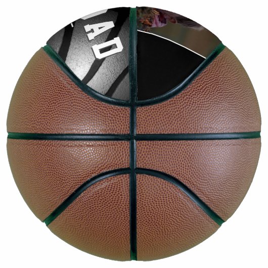Beste vader Black Silver Ball Foto Vader Dag Basketbal (Rechts)