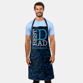 Beste vader Blauwe Camouflage Naam Gepersonaliseer Schort (Gedragen)