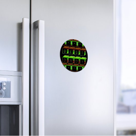 Beste vader blokkeert Tekst Bruin en Geel Magneet