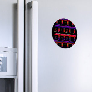 Beste vader blokkeert Tekst rood en Paars Magneet