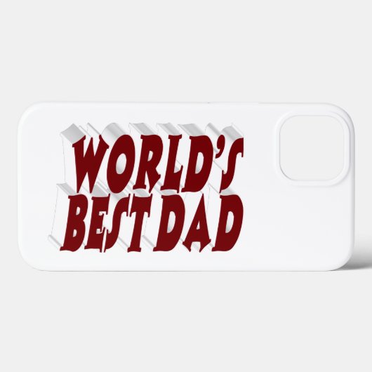Beste vader bordeauxrode 3d tekst Case-Mate iPhone case (Achterkant (horizontaal))