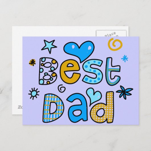 Beste vader briefkaart (Voorkant / Achterkant)