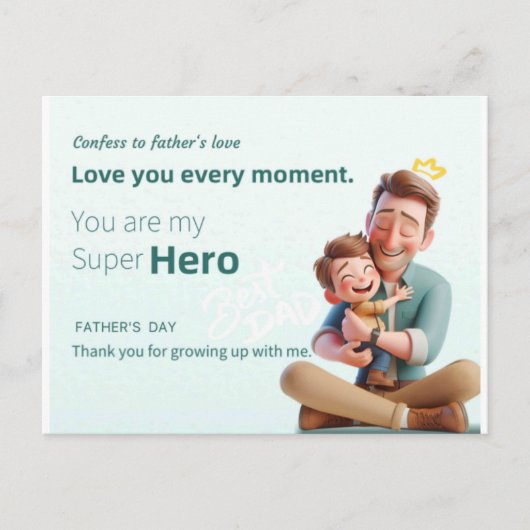 Beste vader briefkaart (Voorkant)