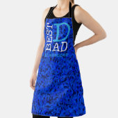 Beste vader Bright Blue Camouflage naam op maat Schort (Insitu)