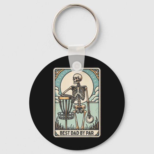 Beste Vader By Par - Disc Golf Vader Skelet  Sleutelhanger (Voorkant)