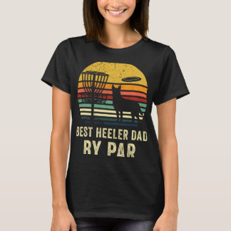 Beste vader cadeau Rode Blauwe Heeler Veehond Huis T-shirt