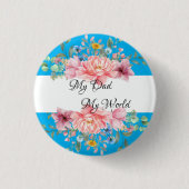 Beste vader citeerde florale Button (Voorkant)
