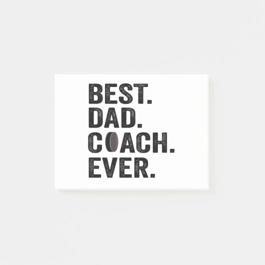 Beste vader Coach Ever Vaderdag Hockey Sport Gift Post-it® Notes (Voorkant)