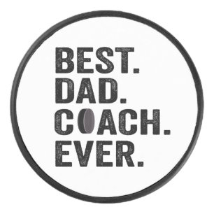 Beste vader Coach Ever Vaderdag Hockey Sport Gift Puck