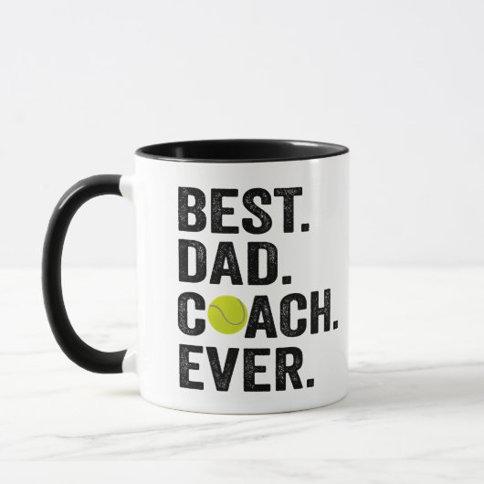 Beste vader Coach Ever Vaderdag Tennis Sport Gift Mok (Links)