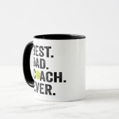 Beste vader Coach Ever Vaderdag Tennis Sport Gift Mok (Voorkant links)