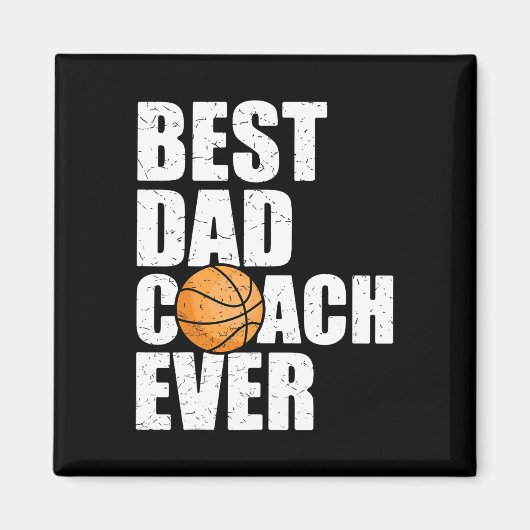 Beste vader coach ooit vader papa bysketbyll p magneet (Voorkant)