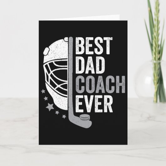 Beste Vader Coach Ooit Vaderdag Hockey Kaart (Voorkant)