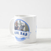 Beste vader Cool Dad Vaderdag Gift White Koffiemok (Voorkant links)