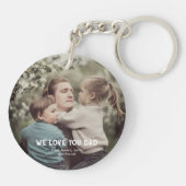  beste vader Cowboy Pet Vaderdag Logo Sleutelhanger (Achterkant)