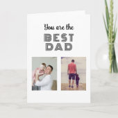 Beste Vader Dag 2 Fotocollage Feestdagen Kaart (Voorkant)