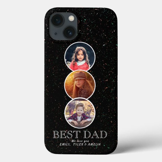 Beste vader Dag 3 Ovale Foto Collage Case-Mate iPhone Case (Achterkant)