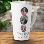 Beste vader Dag 3 Ovale Foto Collage Latte Mok<br><div class="desc">Dag 3 van de beste vader Ovale Foto Collage Latte Mok. 3 foto's in ovaal lijst - voeg 3 foto's toe. U kunt om het even welke tekst op de latte mok veranderen. Deze gepersonaliseerde mok is het perfecte geschenk voor Vaderdag, zijn verjaardag of een andere speciale gelegenheid en is...</div>