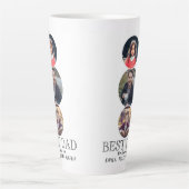 Beste vader Dag 3 Ovale Foto Collage Latte Mok (Voorkant)