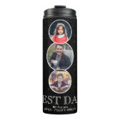 Beste vader Dag 3 Ovale Foto Collage Thermosbeker (Voorkant)