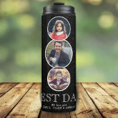 Beste vader Dag 3 Ovale Foto Collage Thermosbeker