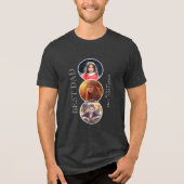Beste vader Dag 3 Ovale Foto Collage Tri-Blend Shirt (Voorkant)