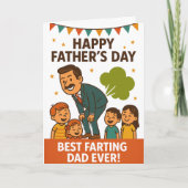 Beste vader die ooit een scheet liet Gelukkige Vad Kaart (Voorkant)