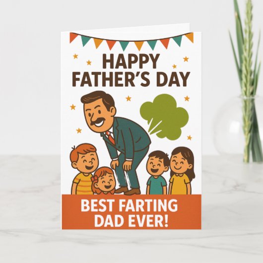 Beste vader die ooit een scheet liet Gelukkige Vad Kaart (Voorkant)
