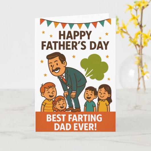 Beste vader die ooit een scheet liet Gelukkige Vad Kaart (Gele Bloem)