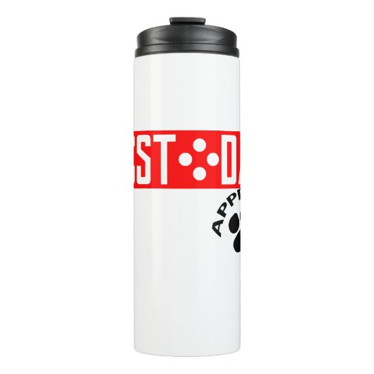 Beste vader Dog Goedgekeurde Thermal Tumbler Thermosbeker (Voorkant)
