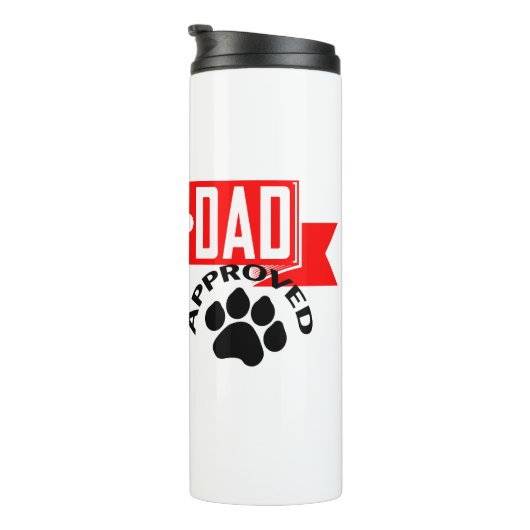 Beste vader Dog Goedgekeurde Thermal Tumbler Thermosbeker (Geroteerd rechts)