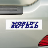 Beste vader donkerblauwe 3d tekst bumpersticker (Op auto)