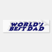 Beste vader donkerblauwe 3d tekst bumpersticker (Voorkant)