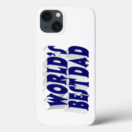 Beste Vader donkerblauwe 3d tekst Case-Mate iPhone Case