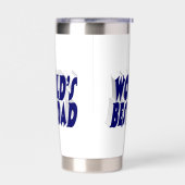 Beste vader donkerblauwe 3d tekst geïsoleerde drinkbeker (Links)