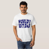 Beste vader donkerblauwe 3d tekst t-shirt (Voorkant volledig)