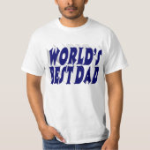 Beste vader donkerblauwe 3d tekst t-shirt (Voorkant)