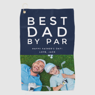 Beste vader door foto Golf Vaderdag Gift Golfhanddoek