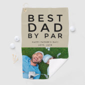 Beste vader door foto Golf Vaderdag Gift Golfhanddoek (Insitu)