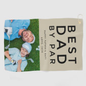 Beste vader door foto Golf Vaderdag Gift Golfhanddoek (Horizontaal)