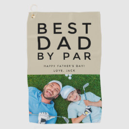 Beste vader door foto Golf Vaderdag Gift Golfhanddoek
